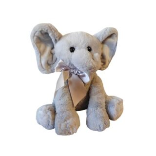 PELUCHE DE ELEFANTE COLOR GRIS 28 X 14 CM