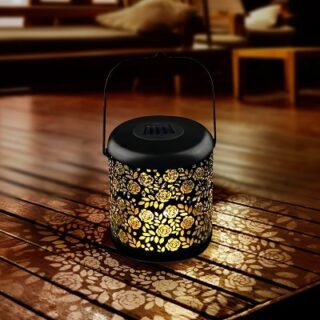 LAMPARA SOLAR DE METAL 7 X 8 PULGADAS