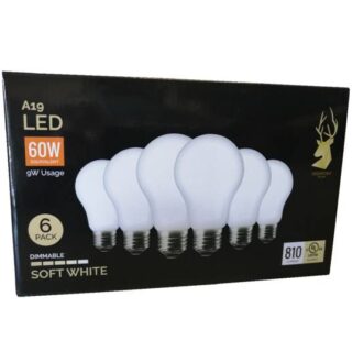 SET DE BOMBILLA 60 W LED 6 PC SOFT WHITE