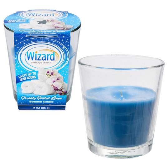 VELA EN FRASCO AROMATICA 3 OZ FRESHLY FOLDED LINEN