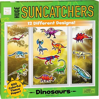 KIT DE ATRAPASOL DE PAPEL DE DINOSAURIO PARA VENTANAS