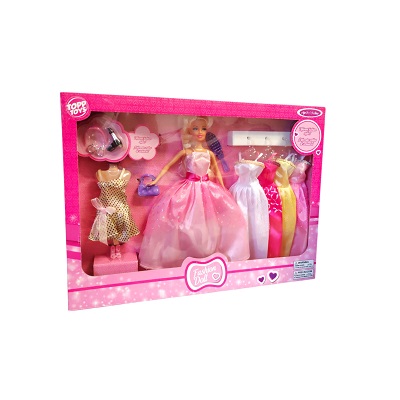 MUÑECA DE PLASTICO CON ACCESORIOS TOPY TOYS