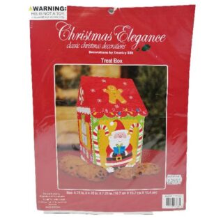 CAJA NAVIDEÑA 10 X 10 CM CHRISTMAS ELEGANCE