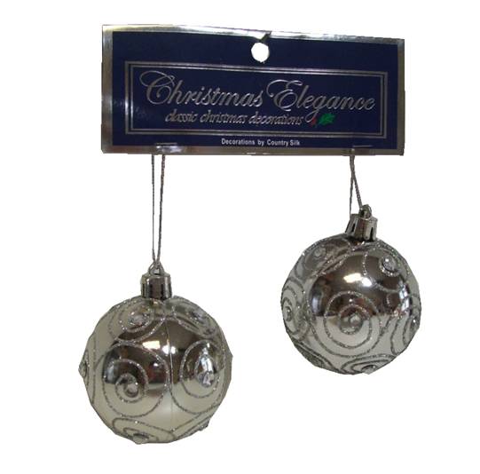 SET DE BOLAS NAVIDEÑAS 2 PC CRISTMAS ELEGANCE