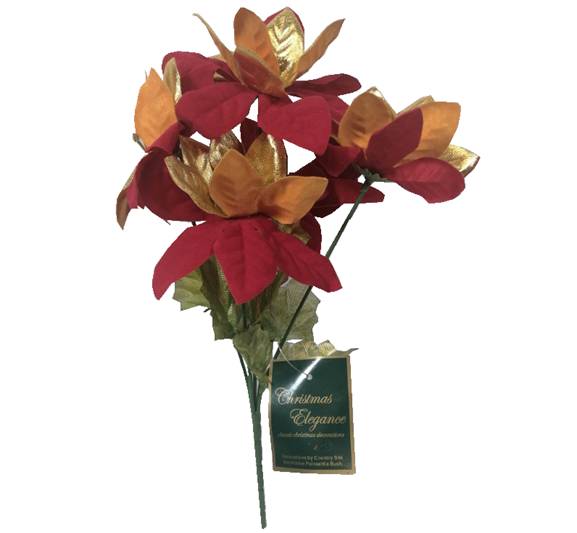 ADORNO DE FLOR NAVIDEÑO 34 CM