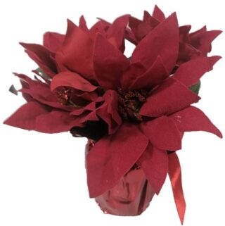 FLOR DE PASCUA DECORATIVA 18 CM