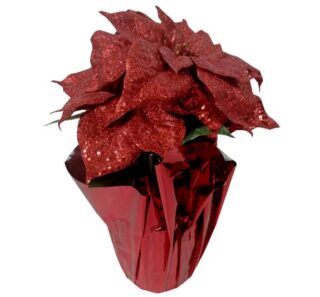 FLOR DE PASCUA DECORATIVA 34 CM ELEGANCE