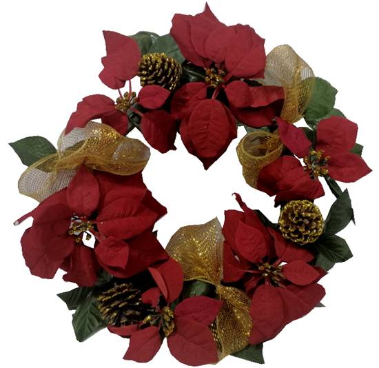 CORONA DE PASCUA NAVIDEÑA 44 CM