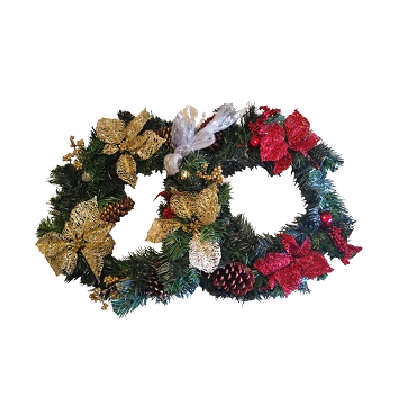 GUIRNALDA NAVIDEÑA 2 DISEÑOS 44 CM