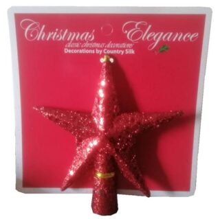 ESTRELLA PARA PUNTA DE ARBOL ROJA 12 X 12 CM