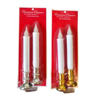 CANDELAS PLASTICAS NAVIDEÑAS 2 PC LED