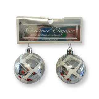BOMBAS NAVIDEÑAS DECORATIVAS 2 PC
