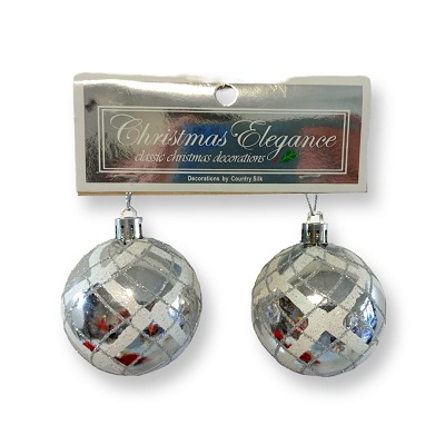 BOMBAS NAVIDEÑAS DECORATIVAS 2 PC