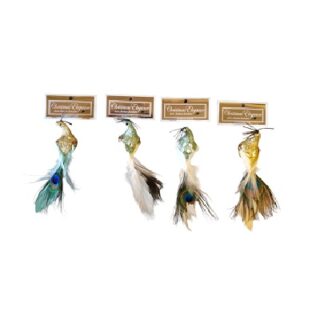 DECORACION NAVIDEÑA DE PAVO REAL 18 CM