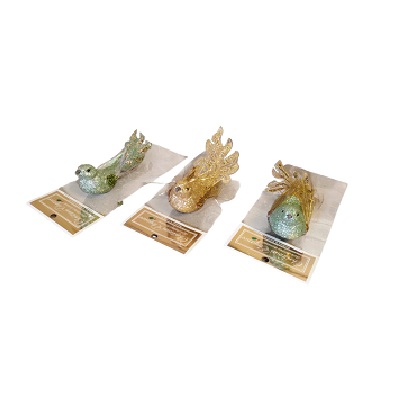 PAJARO PARA DECORACION NAVIDEÑA 20 CM