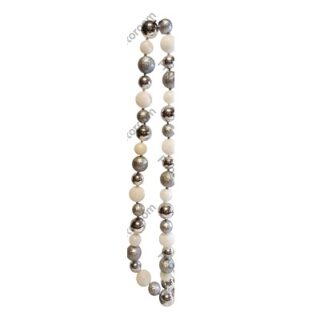 LISTON DE BOMBAS NAVIDEÑAS COLOR GRIS