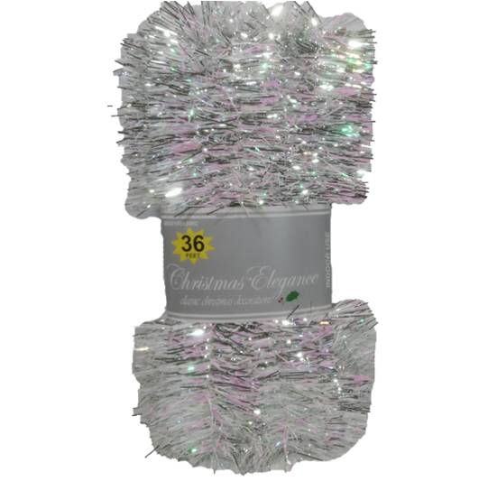 GUIRNALDA PLATEADA NAVIDEÑA 36 PIES