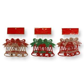 DECORACION NAVIDEÑA DE CAMPANAS 3 PC