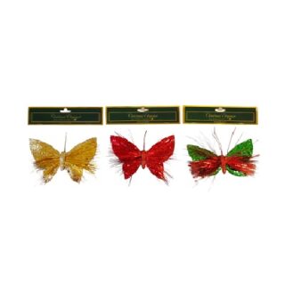 MARIPOSAS NAVIDEÑAS DECORATIVAS VARIOS DISEÑOS
