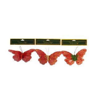 MARIPOSAS DECORATIVAS NAVIDEÑAS VARIOS DISEÑOS 17 PC