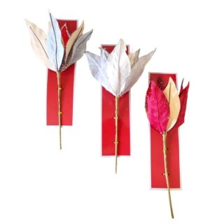 FLORES NAVIDEÑAS DECORATIVAS 35 CM