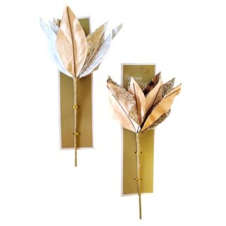 FLORES NAVIDEÑAS CON CLIP 23 CM