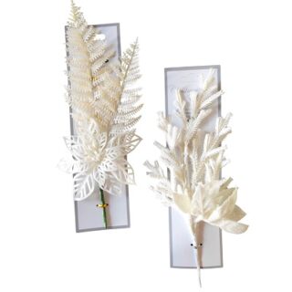 DECORACIONES NAVIDEÑAS COLOR BLANCO 33 CM