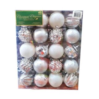 SET DE BOMBAS NAVIDEÑAS VARIOS DISEÑOS 40 PC