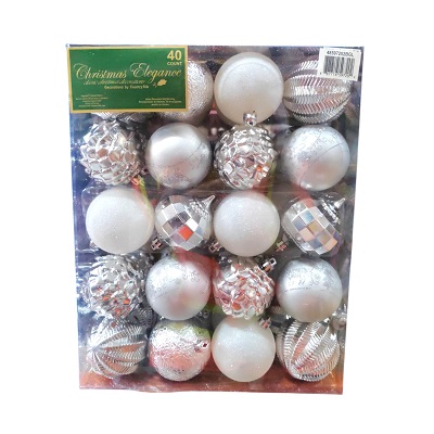 SET DE BOMBAS NAVIDEÑAS VARIOS DISEÑOS 40 PC