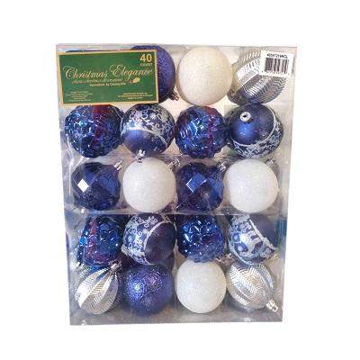 BOMBAS NAVIDEÑAS VARIOS DISEÑOS 40 PC