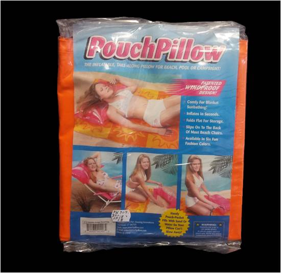 ALMOHADA DE PLAYA INFLABLE NARANJA