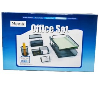 SET DE OFICINA 5 PC MALLA METALICA MAJESTIC