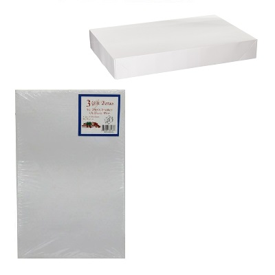 CAJA DE REGALO BLANCA 3 PC DE 36.20 X 23.97 X 4.76 CM