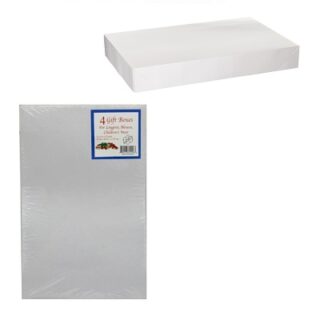 CAJA DE REGALO BLANCA 4 PC DE 27.94 X 20.32 X 3.17 CM