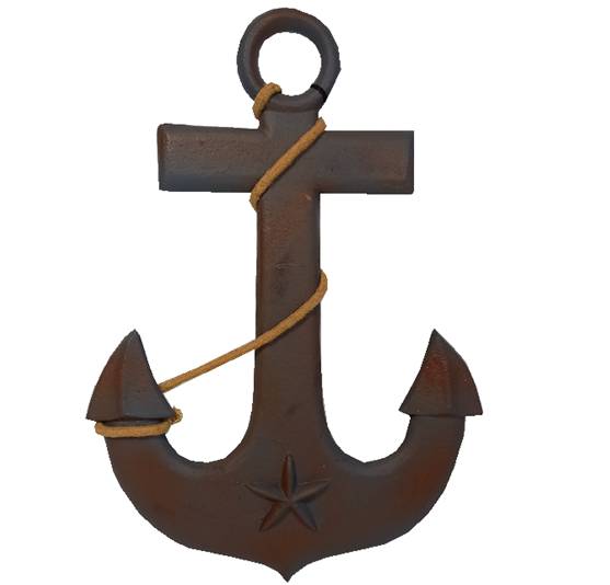ADORNO PARA PARED ANCLA DE METAL 24x34 CM TUTTO CASA
