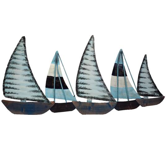 ADORNO DE METAL DE BOTES 80x39 CM
