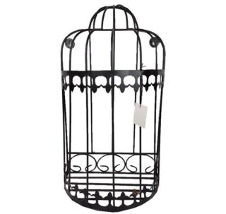 JAULA DE METAL PARA PAJARO 50x30x16 CM TUTTO CASA