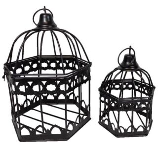 SET DE JAULAS PARA AVES 2 PC 40x22 CM Y 30x16 CM TUTTO CASA