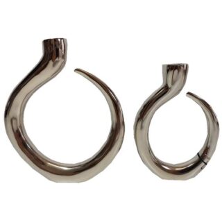 SET DE CANDELEROS 2 PC 14 CM Y 17 CM TUTTO CASA