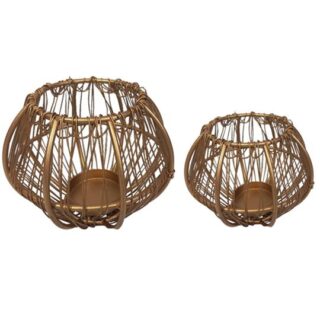 SET DE CANDELEROS 2 PC 12x13 CM TUTTO CASA