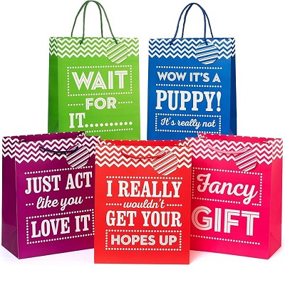 BOLSAS PARA REGALO DIVERTIDAS 33 X 26.5 CM DISEÑOS