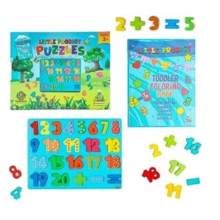 ROMPECABEZAS DE MADERA Y LIBRO PARA COLOREAR PARA NIÑOS