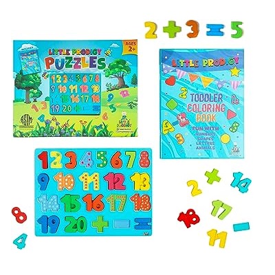 ROMPECABEZAS DE MADERA Y LIBRO PARA COLOREAR PARA NIÑOS