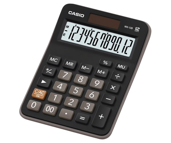 Calculadora Mini De Escritorio Casio Mx 12B Bk Guatemala