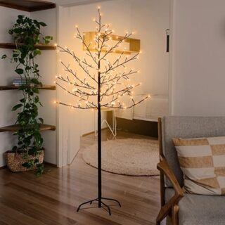 ARBOL DE CEREZO CON LUCES NAVIDEÑAS 138 CM
