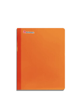 Cuaderno Cosido-1/2 Carta-Arimany-100 Hojas-Cuadros de 14 mm-Naranja-1 Unidad