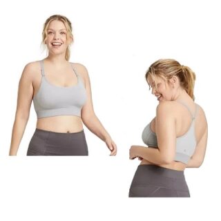 SUJETADOR DEPORTIVO GRIS DE MUJER TALLA L TOP