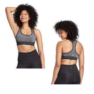 SUJETADOR DEPORTIVO NEGRO DE MUJER TALLA L TOP