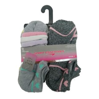 CALCETAS DE NIÑA TALLA 4-6 10 PARES -SPORT ESSENTIALS-