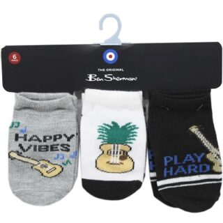 CALCETINES BEN SHERMAN PARA BEBE 6 PARES DE 0 A 12 MESES